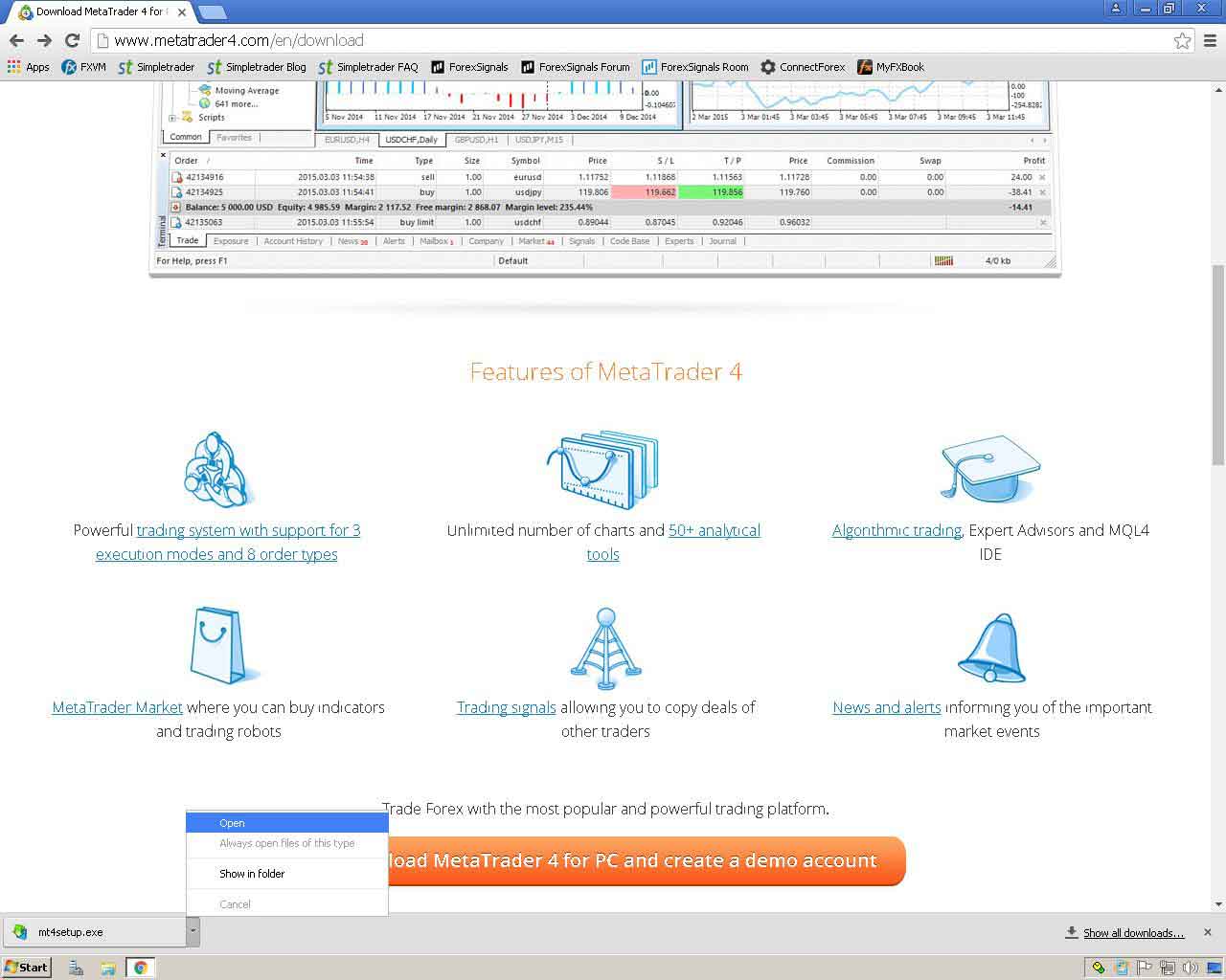 install mt4